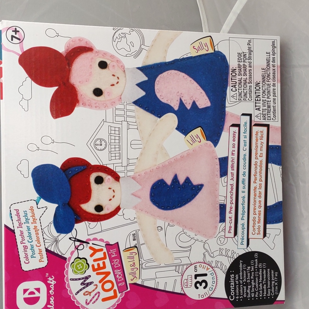 Lovely Doll Twins DIY Craft Kit - Pink and Blue Make Your Own Doll Twins
